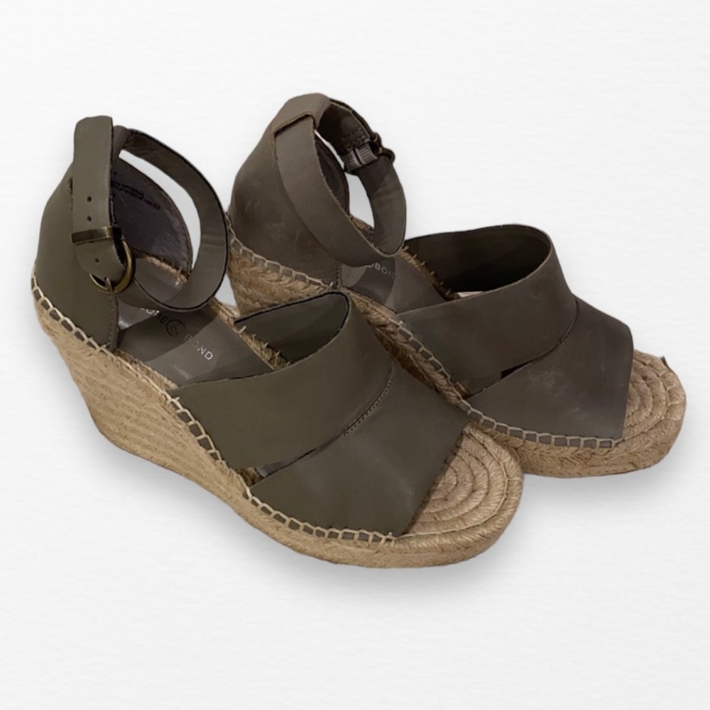 Treasure & Bond Womens Sannibel Espadrille Platform Wedge Sandal Gray Size 7.5